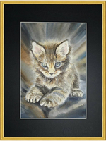 Картина авторская акварельная в паспарту 30х40 см на стену для интерьера "Малыш"