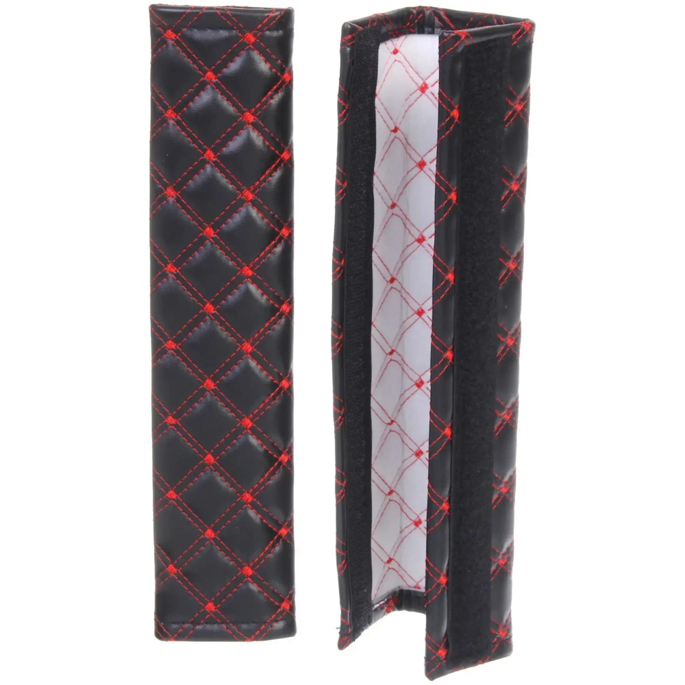 Накладка на ремень безопасности HJ-F002, 2 шт., черный-красный