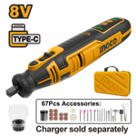 Гравер аккумуляторный INGCO CMGLI0801 8 В