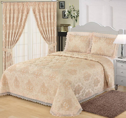 Покрывало 240х260 Sofi De MarkO Эванжелина бежевое-золотое