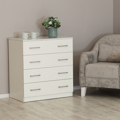 КМ.006.02-10-00 Комод с ящиками 804х478х862 2кат Белый жемчуг 81005М Белый жемчуг 81005М Элегия