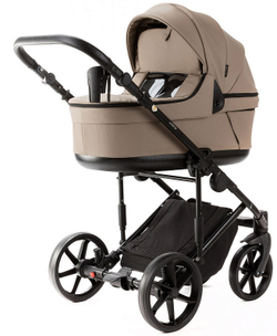 Детская коляска Adamex Locco Light Deluxe 2 в 1 LL-SA09 (Т.БЕЖЕВАЯ КОЖА)