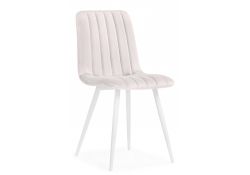 Стул на металлокаркасе Дани молочный велюр velutto 67 / белый