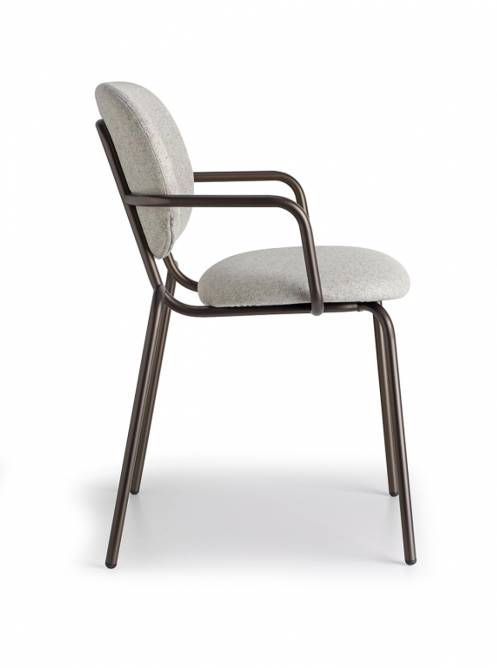 Кресло металлическое c обивкой Scab Design Si-Si Bold, бронзовый, серый