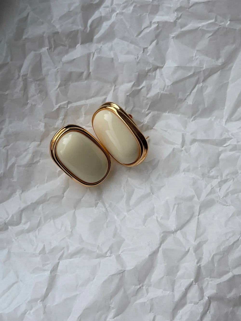 Серьги Nude, Кремовые