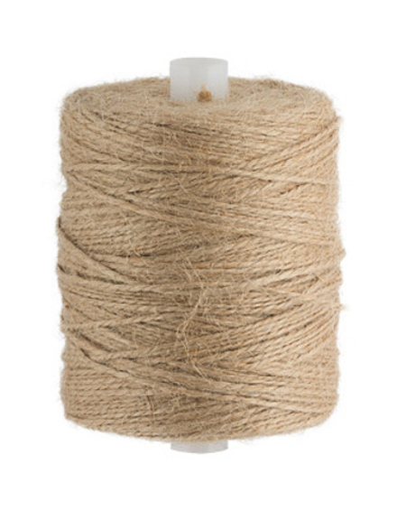 Нитки джутовые,  цв.суровый, 1мм, 100% джут