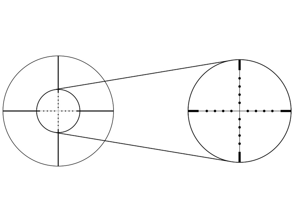 Прицел Gaut Quartz 4x32, сетка 3 (Mil-Dot) нить, без подсветки, 25.4мм, 1/4 МОА, 305г