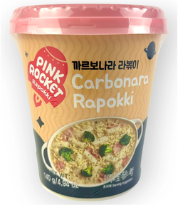 Рапокки Pink Rocket токпокки с лапшой со вкусом Карбонара 155 г