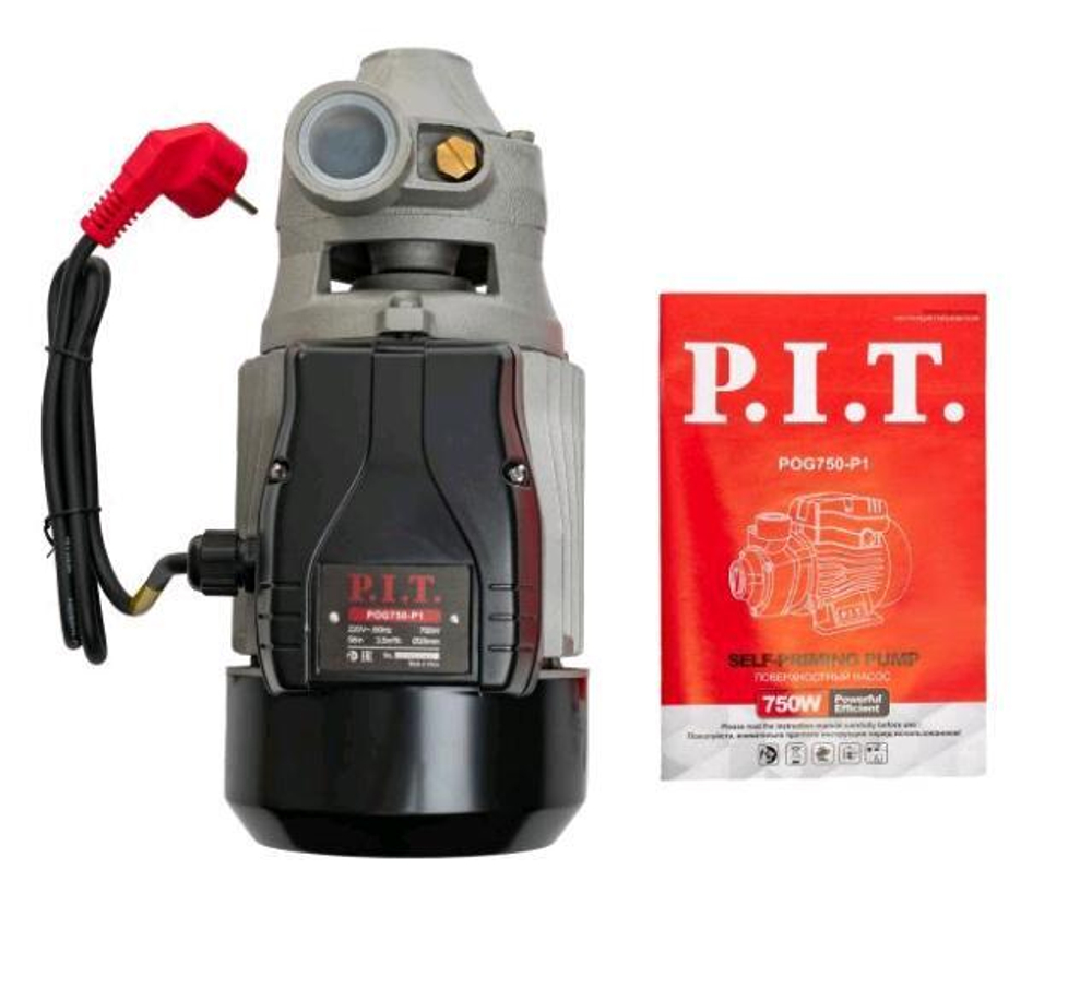 Насос центробежный POG750-P1 (750Вт, напор 58м, производ-ть 58л/мин, металл.насос.часть,медн.обмотк)