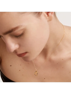 Колье Буква F серебро 925 пробы покрытое золотом