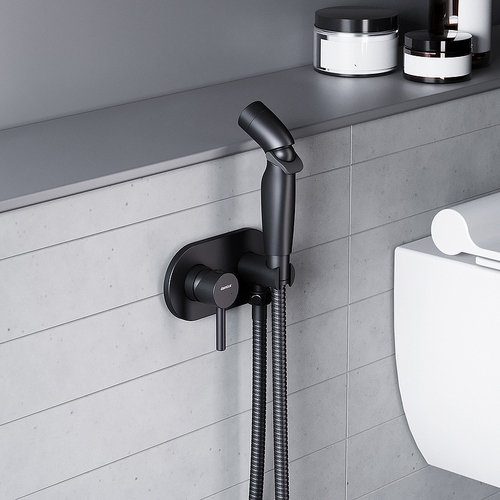 Гигиенический душ со смесителем Damixa Option 212000300 Черный матовый