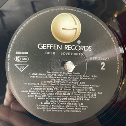 Винтажная виниловая пластинка LP Cher Love Hurts (Германия 1991)