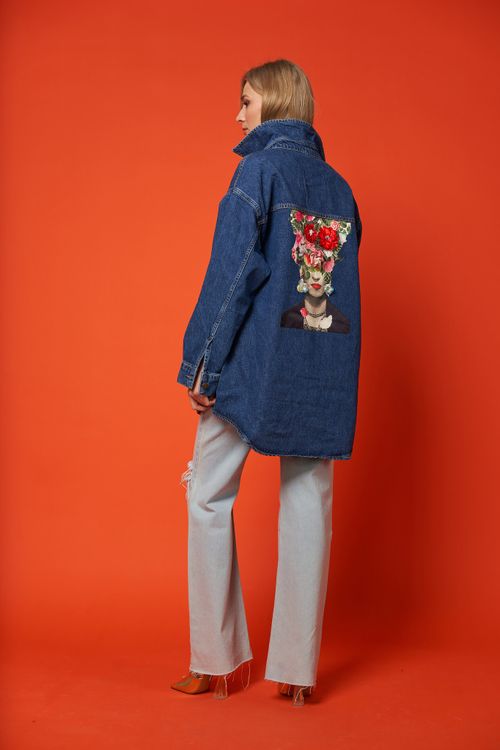 Рубашка джинсовая Аппликация