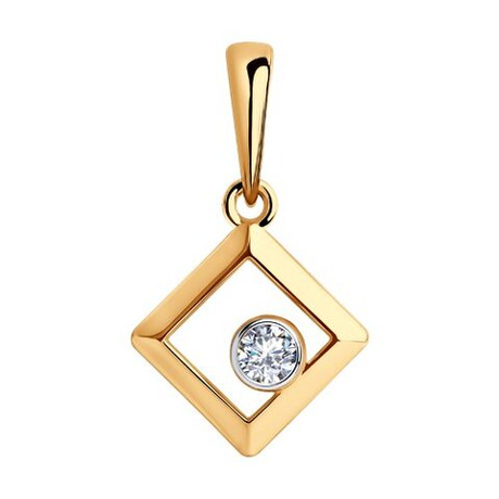 Подвеска из золота с фианитами