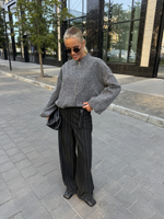 Брюки прямого кроя в полоску