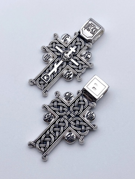 Крест из серебра/Чернение