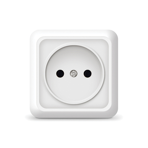 Розетка Олимп для открытой проводки, одинарная, 10А, б/з белая, О0022(G-O0022), (шт.)
