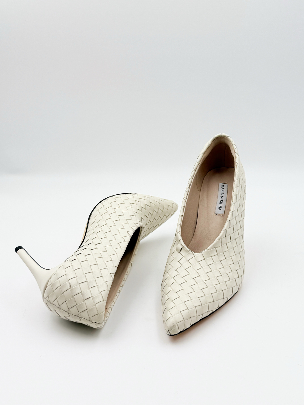 Туфли из плетеной кожи BARBARA MILK