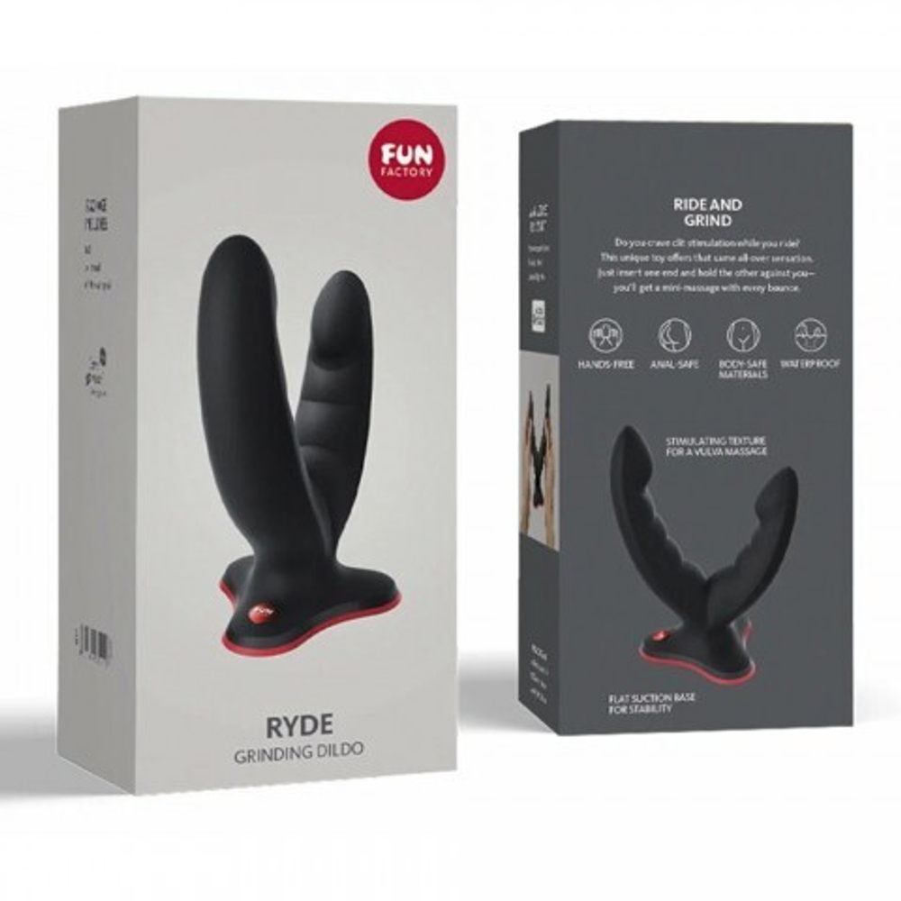 Двойной фаллоимитатор Fun Factory Ryde (10/12,3×3,8 см) чёрный