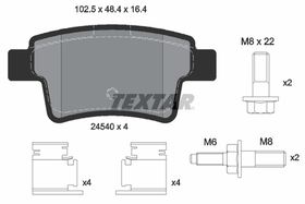 TEXTAR - 2454001-TET - Brake Pad Set, disc brake