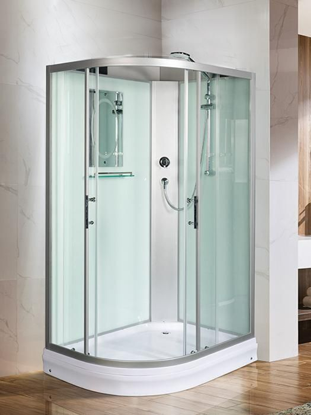 Душевая кабина WeltWasser  WW500 WERRA 1201 R 120х90 см,  прозрачное стекло, поддон низкий, правосторонняя