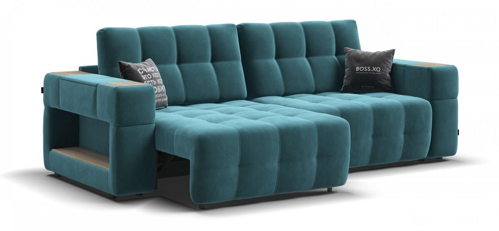 Диван Босс ХО Велюр Монолит зеленый