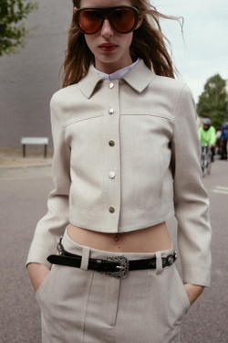 ZARA КОЖАНЫЙ РЕМЕНЬ В КОВБОЙСКОМ СТИЛЕ, ЧЕРНЫЙ