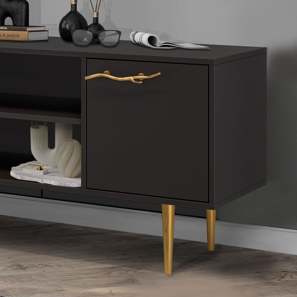 Тумба под ТВ Арт Колор matte 117см Стайл Голд Терпкий коричневый матовый