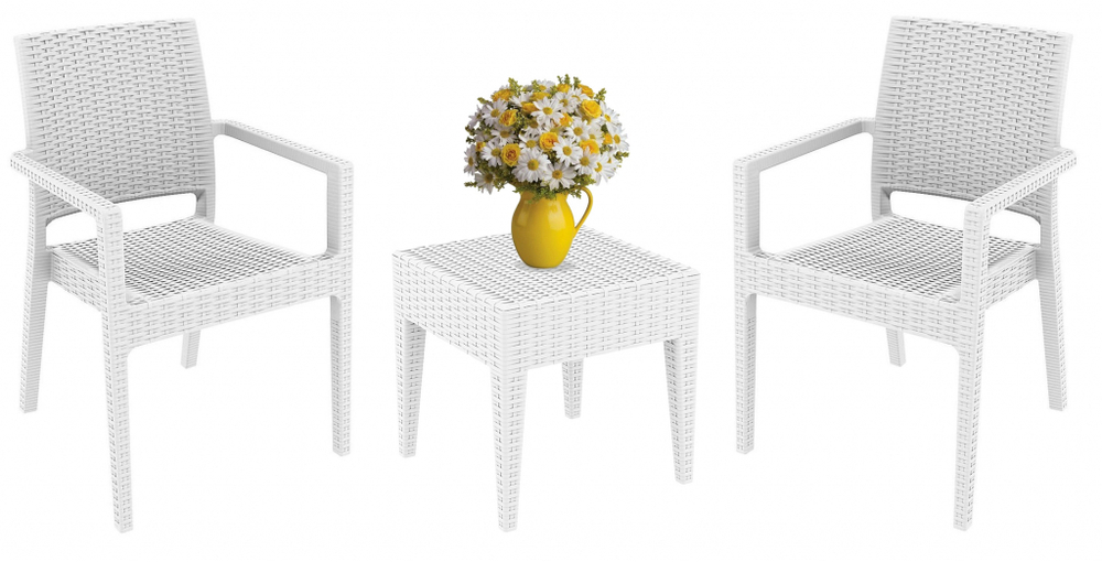 Комплект пластиковой мебели Siesta Contract Miami Ibiza, белый