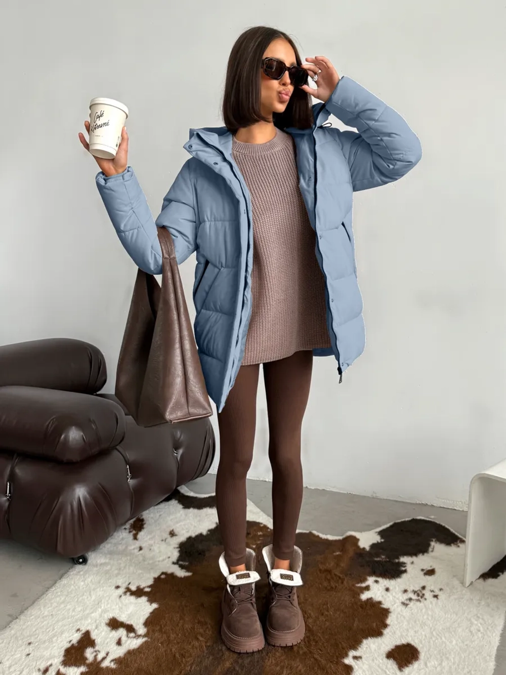 Куртка демисезонная удлиненная с капюшоном