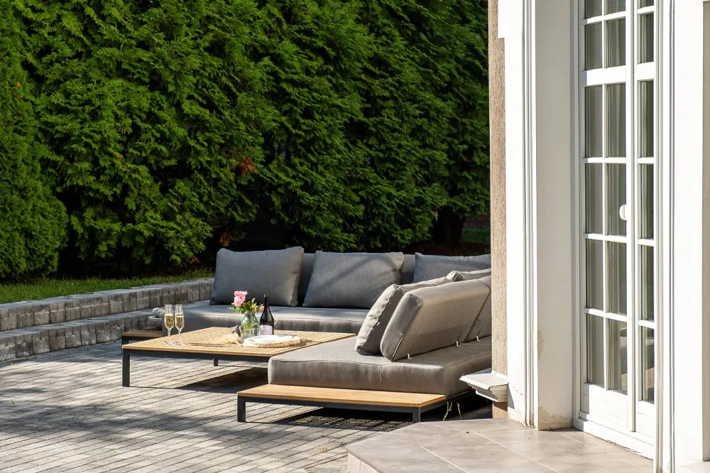 "Амальфи" трансформирующаяся лаунж-зона из алюминия, цвет графит