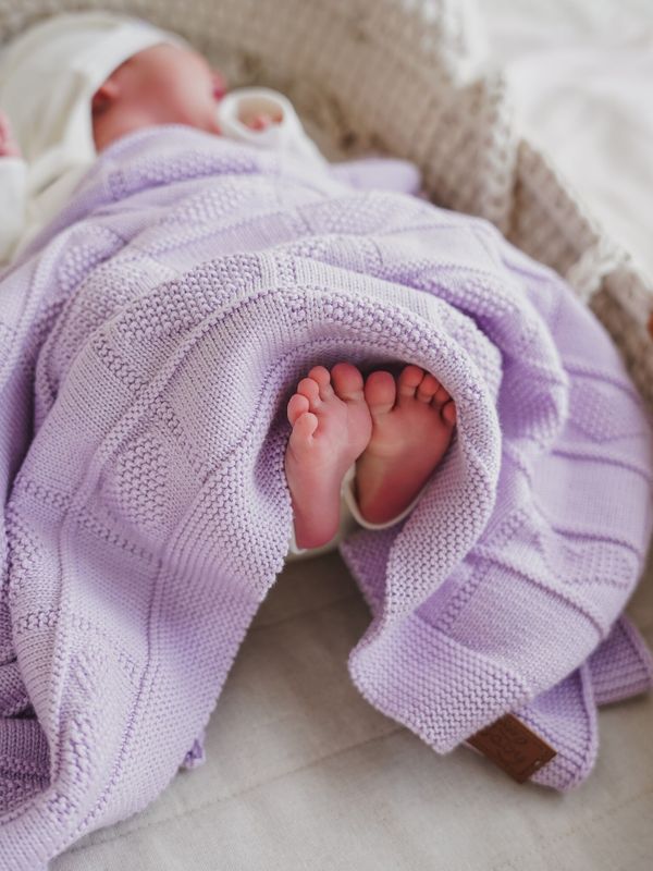 Плед вязаный хлопковый 