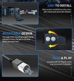 Безвинтовая светодиодная панель AURORA IP69K 10 дюймов DRL RGB