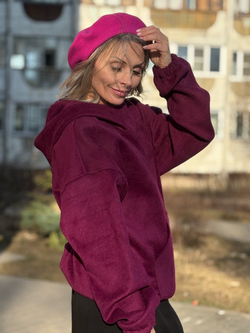 Худи -пальто /фиалка