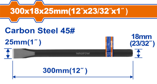 Зубило 25х18х300 мм (6/36) WADFOW WCC0301