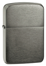 Легендарная классическая американская бензиновая широкая зажигалка ZIPPO Classic Black Ice™ черная глянцевая из латуни и стали ZP-24096