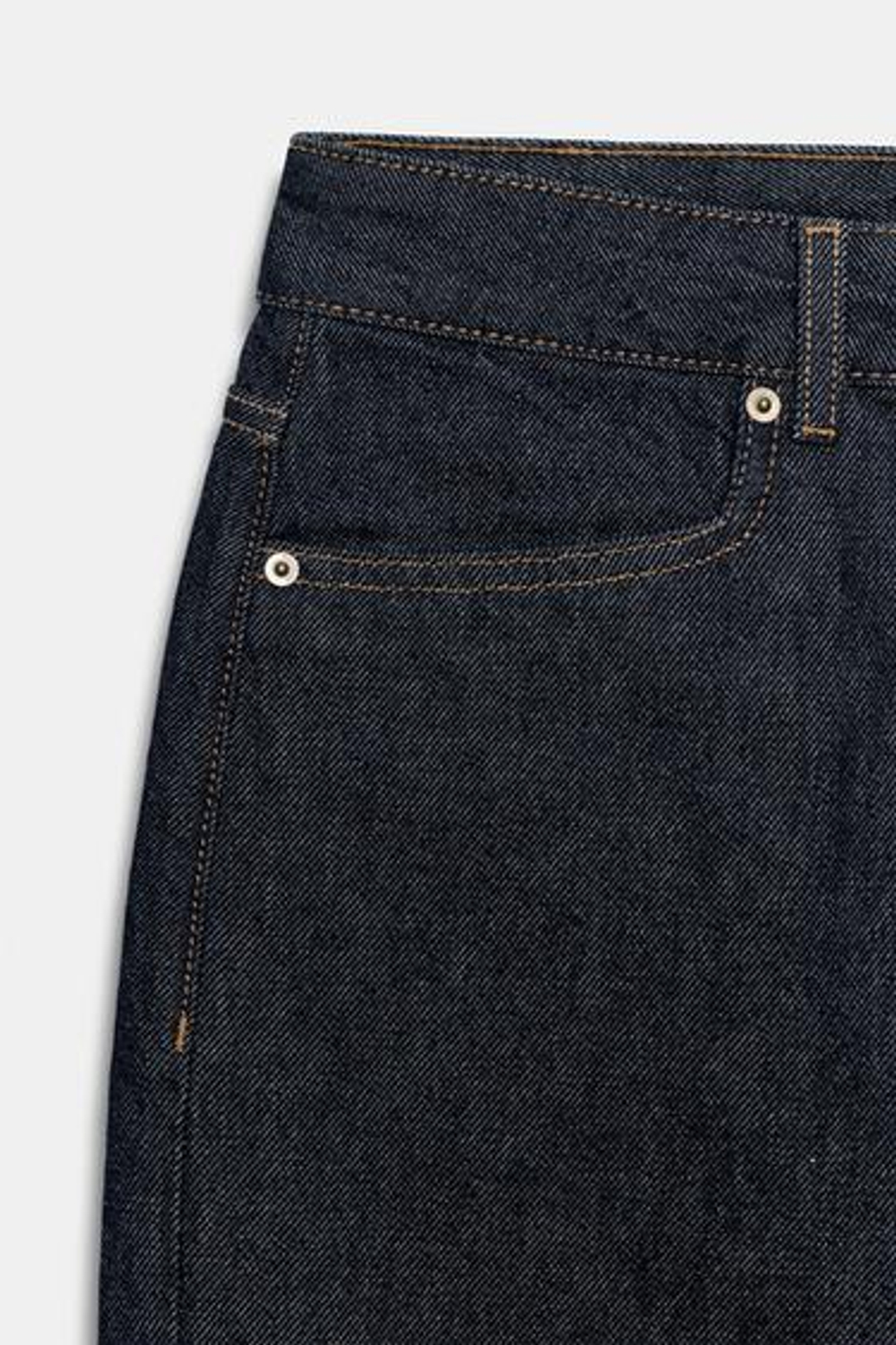 ZARA ДЖИНСОВЫЕ ШОРТЫ БЕРМУДЫ СО СРЕДНЕЙ ПОСАДКОЙ — ZW COLLECTION, СИНИЙ