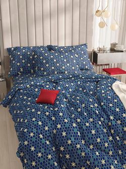 Постельное белье Сказка "Мозаика (компаньон)" 2-спальный Наволочка 50х70 см 2 шт Простынь на резинке 160х200 см Пододеяльник 175х215 см, перкаль