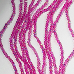 Хрустальные бусины "Марказит" с эффектом иризации, оттенок "Ярко-розовый", 4,3*3,5мм, рондель