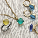 Серьги Qudo Firenze sapphire 300299 BL/RG