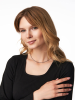 Чокер на шею женский, из голубого агата - сапфирина, бижутерия