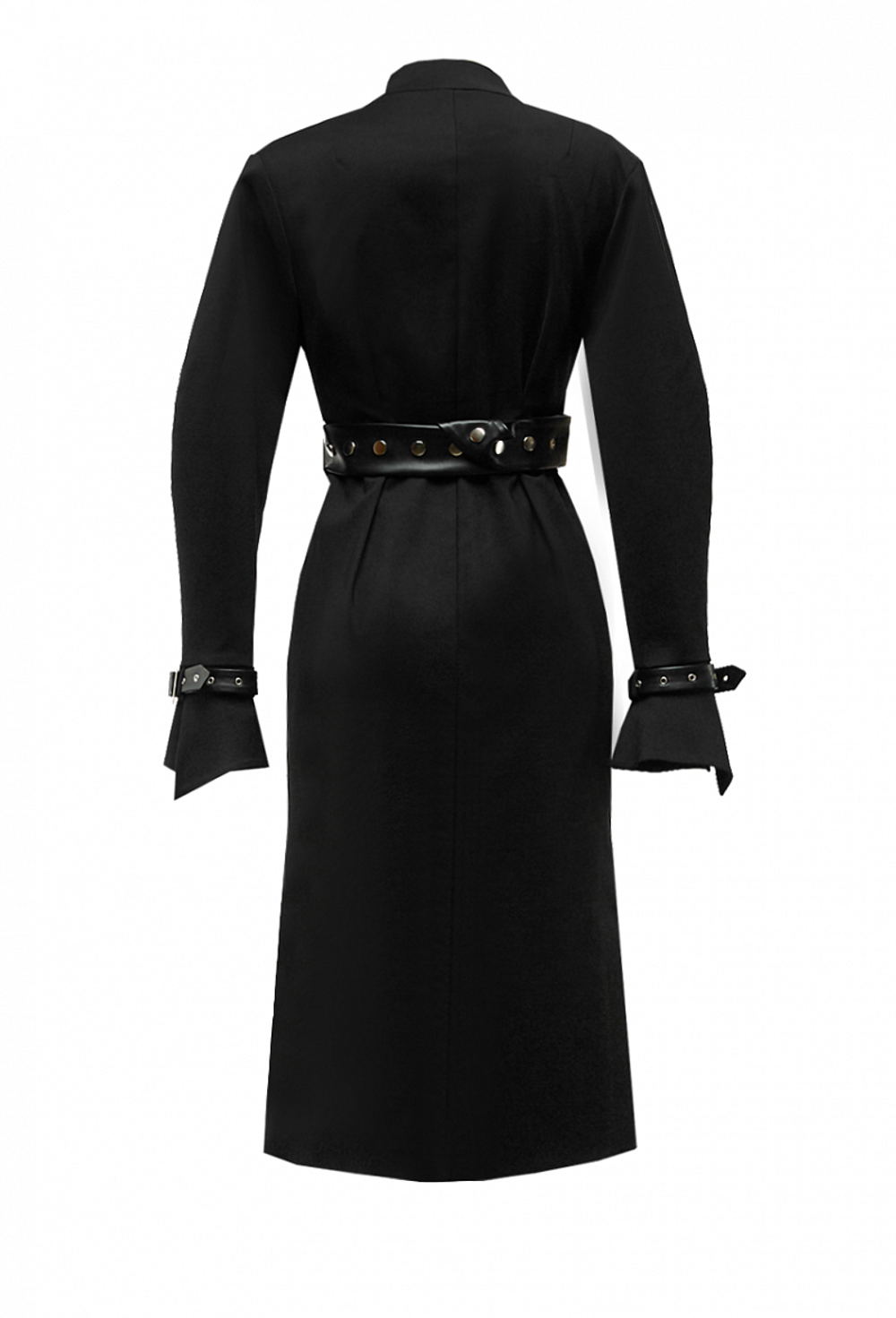 Френч чёрный с вырезами по бокам 16-01-20FW