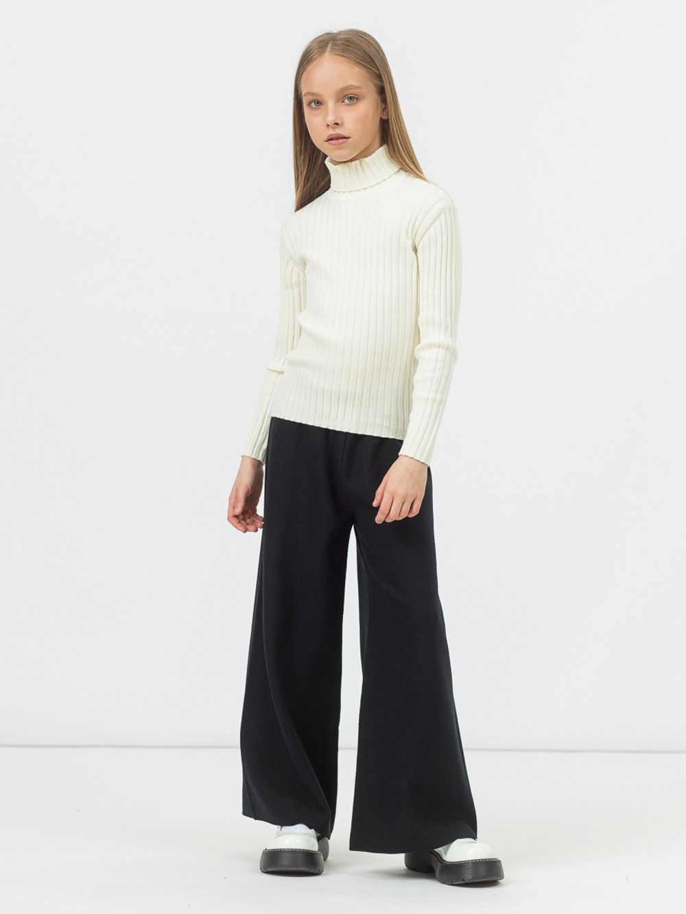 Джемпер водолазка для девочки AT274 молочный