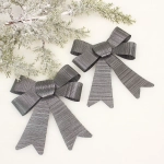 Бант на ёлку «Элегант» 13*18 см (набор 2 шт), Черная ночь