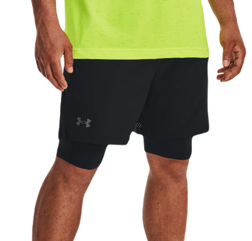 Теннисные шорты Under Armour Vanish Woven 2-in-1 Shorts - black/pitch gray
