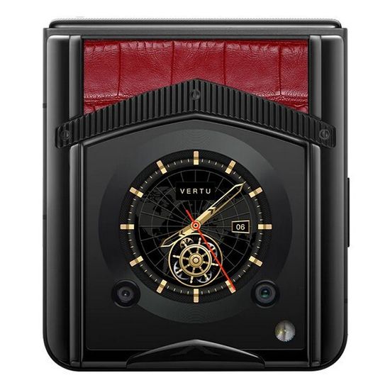 Vertu Ironflip пламенный красный (кожа аллигатора)