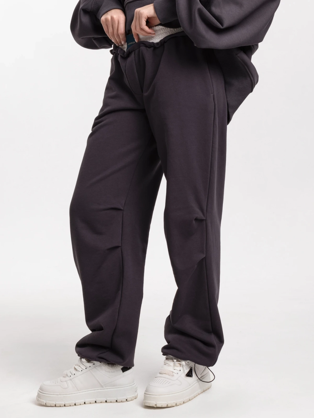 Брюки трикотажные, графит