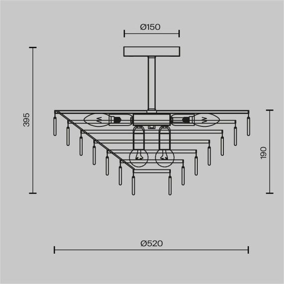 Потолочная люстра Maytoni Mazzo MOD130CL-11G