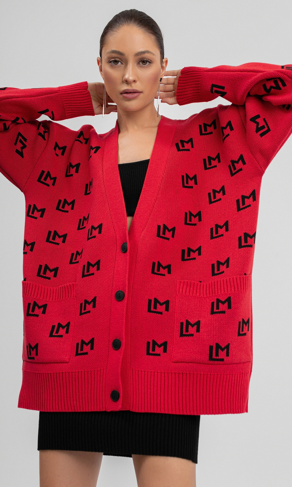 Кардиган вязаный с лого ML
