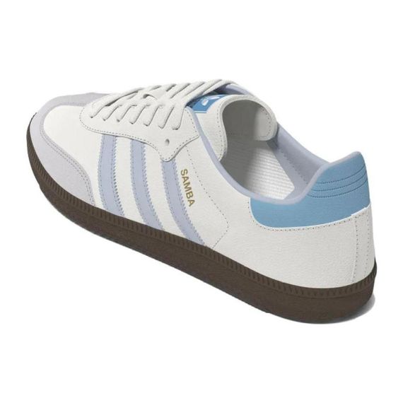Кроссовки adidas originals SAMBA OG для скейтборда Низкие Белые и синие Юнисекс